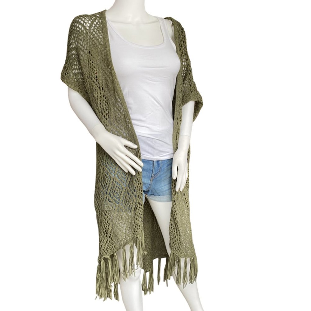 Crochet Cardigan- Olive